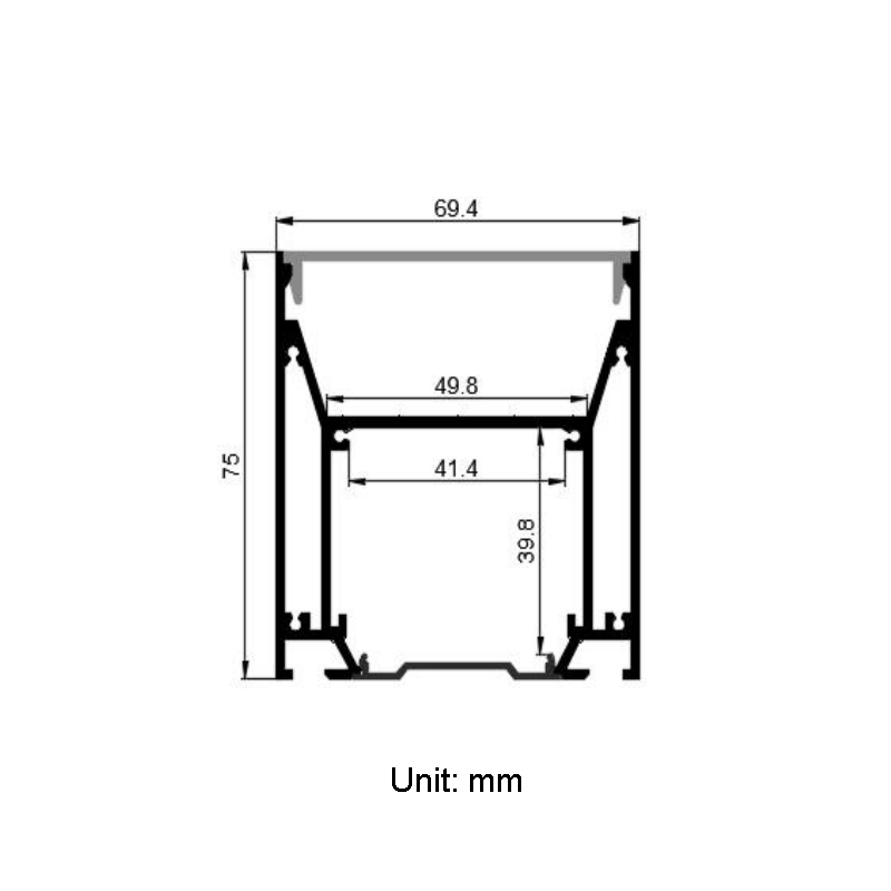 Hanging Aluminum Channel For LED Strips Lighting - Inner Width 49.8mm(1.96inch) Hanging Aluminum Channel For LED Strips Lighting - Inner Width 49.8mm(1.96inch)
